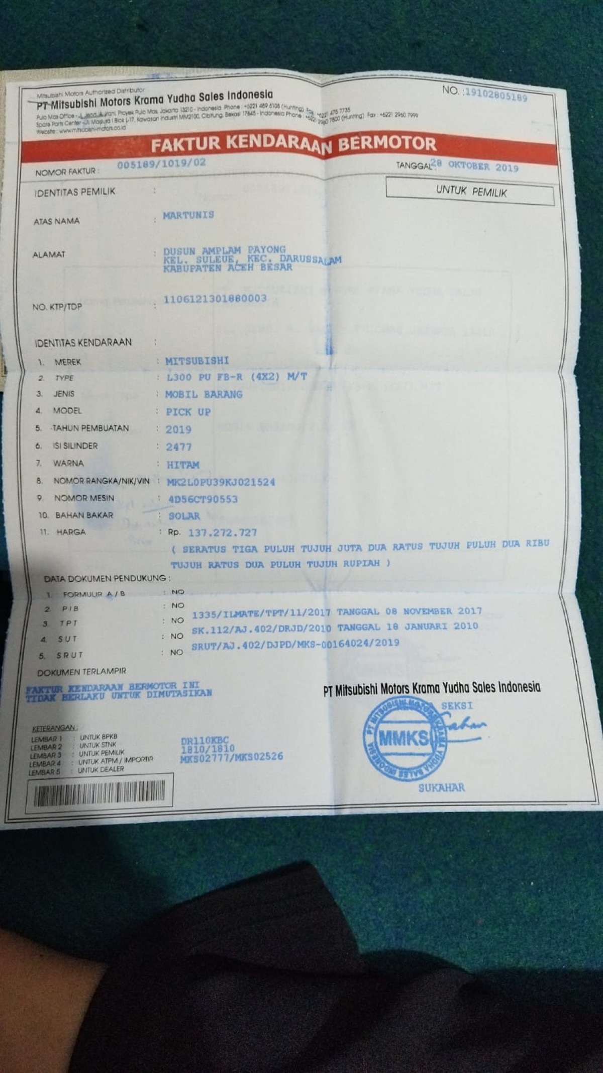 MITSUBISHI  L 300 L300 PU FB-R (4X2)