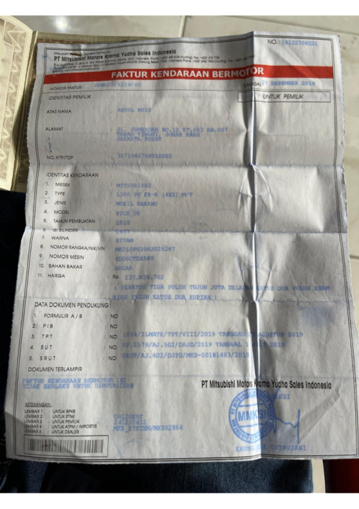 MITSUBISHI L 300 L300 PU FB-R (4X2)