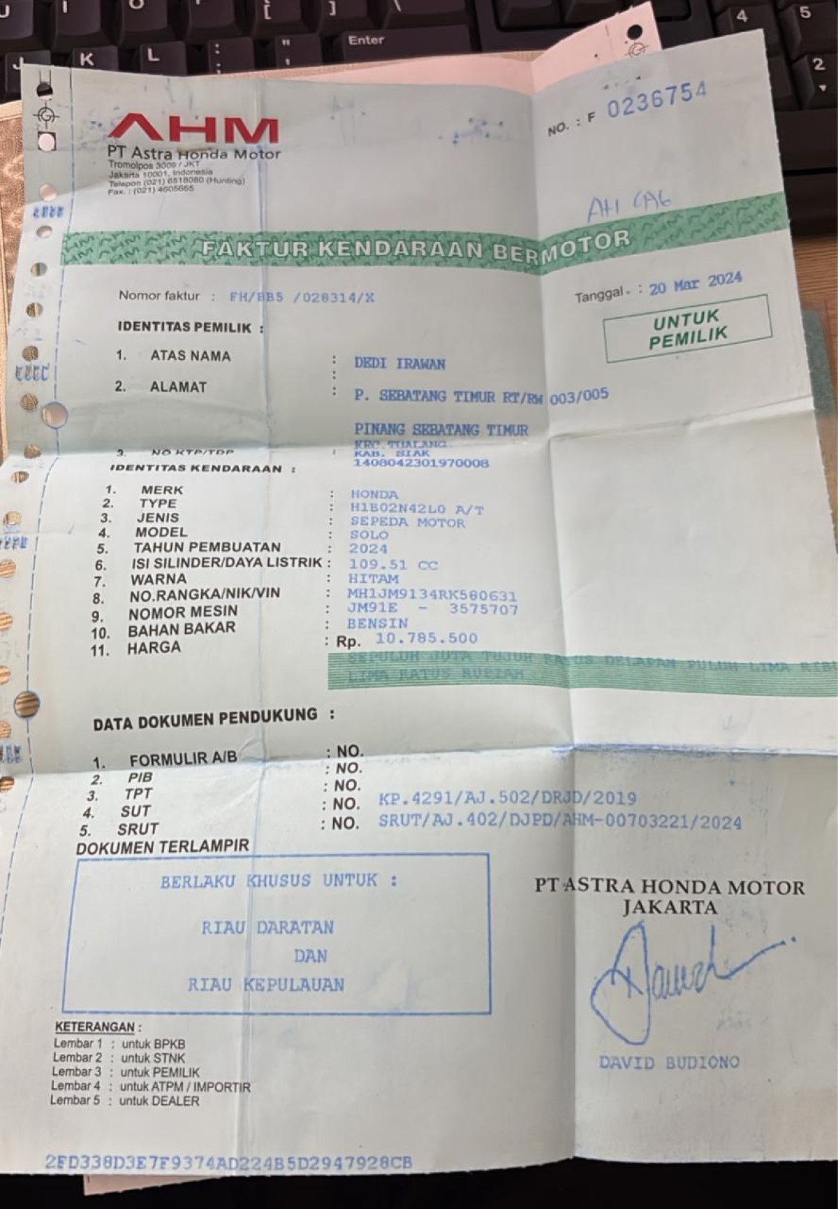 HONDA BEAT CBS FI CW