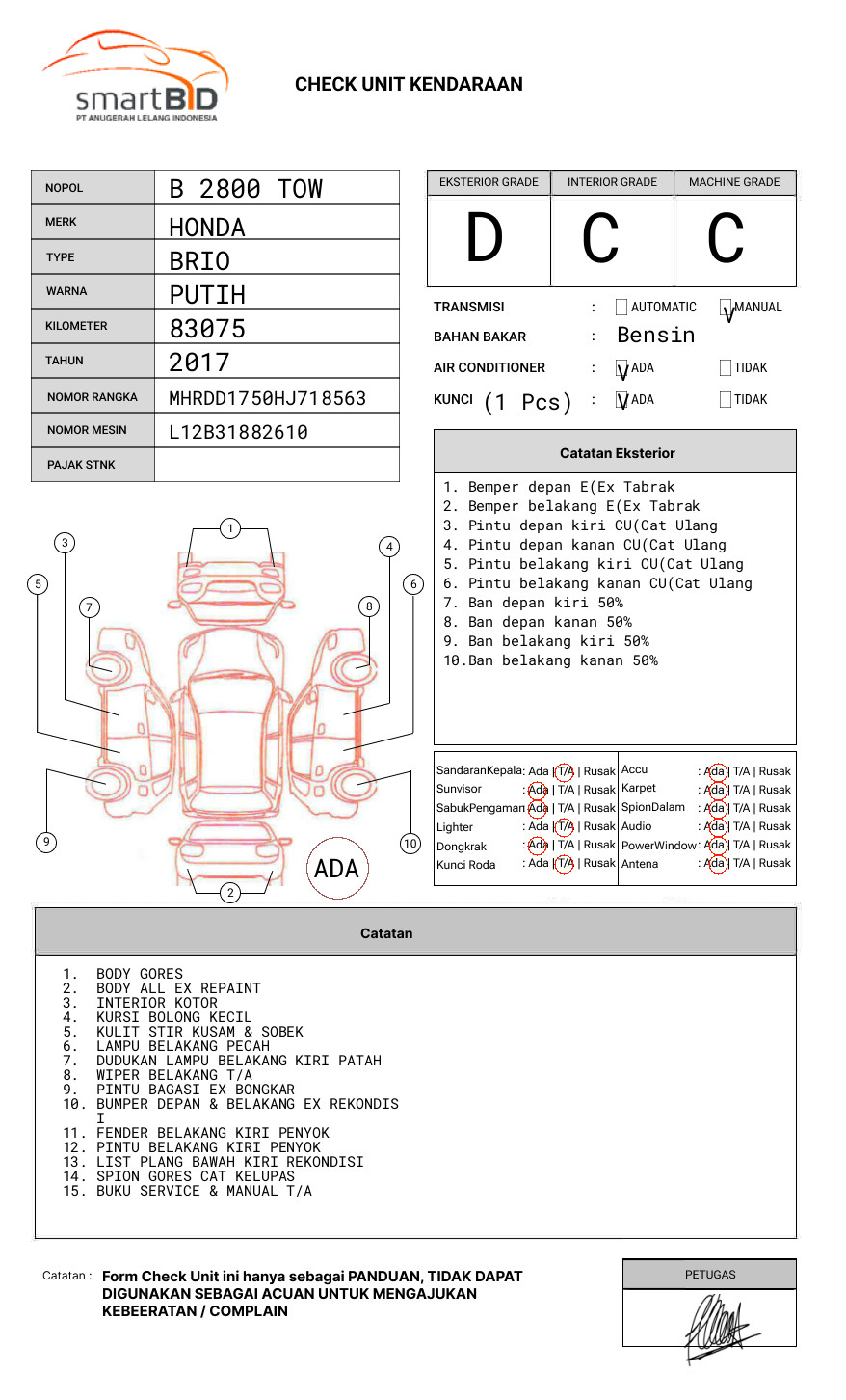 HONDA  BRIO  SATYA DD1 1.2 E