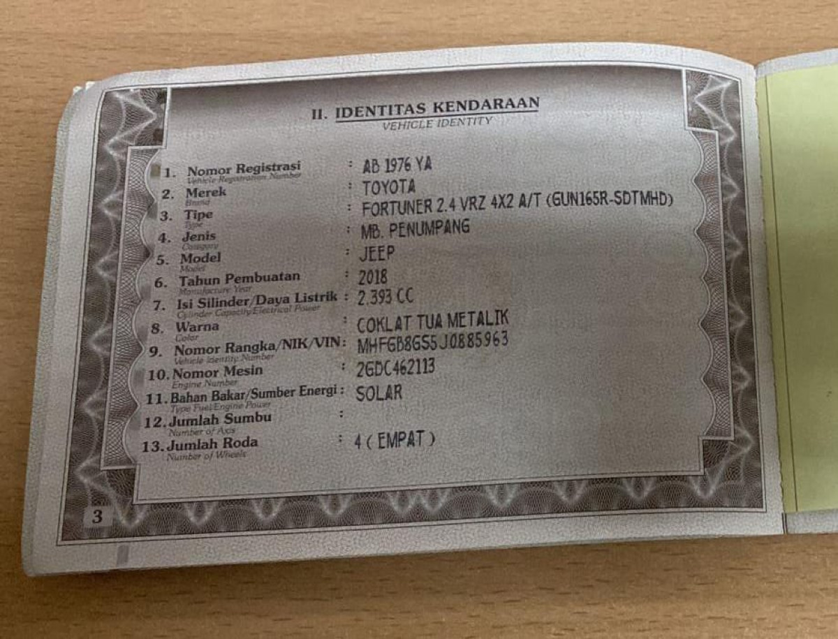 TOYOTA  FORTUNER  2.4 VRZ