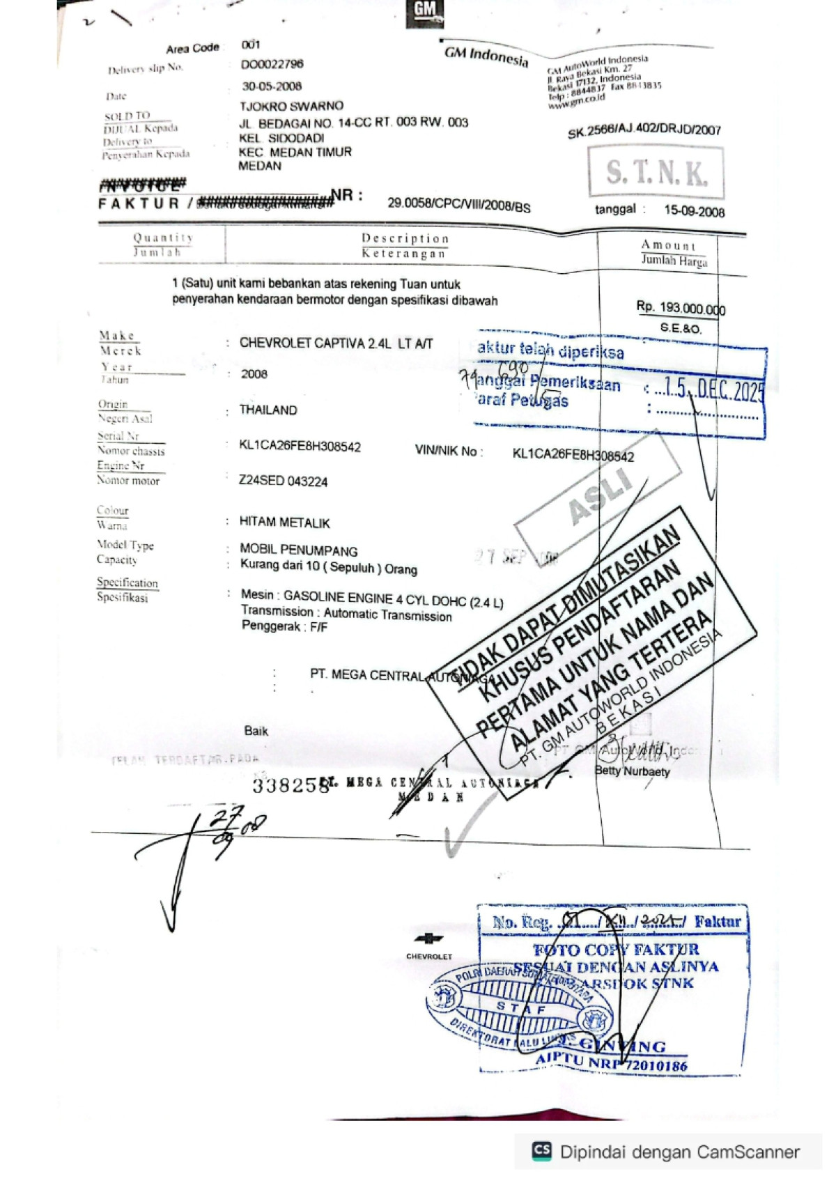 CHEVROLET CAPTIVA 2.4L LT