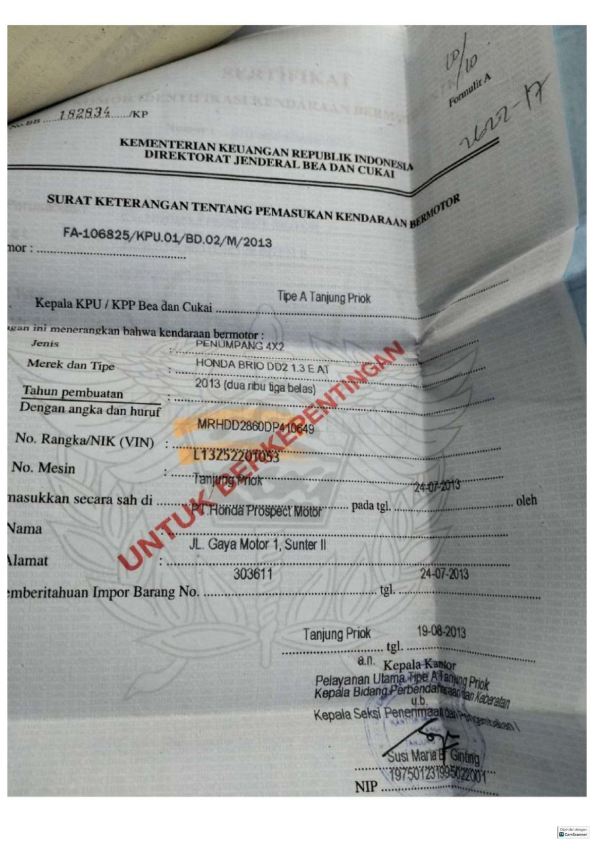 HONDA BRIO DD2 1.3 E