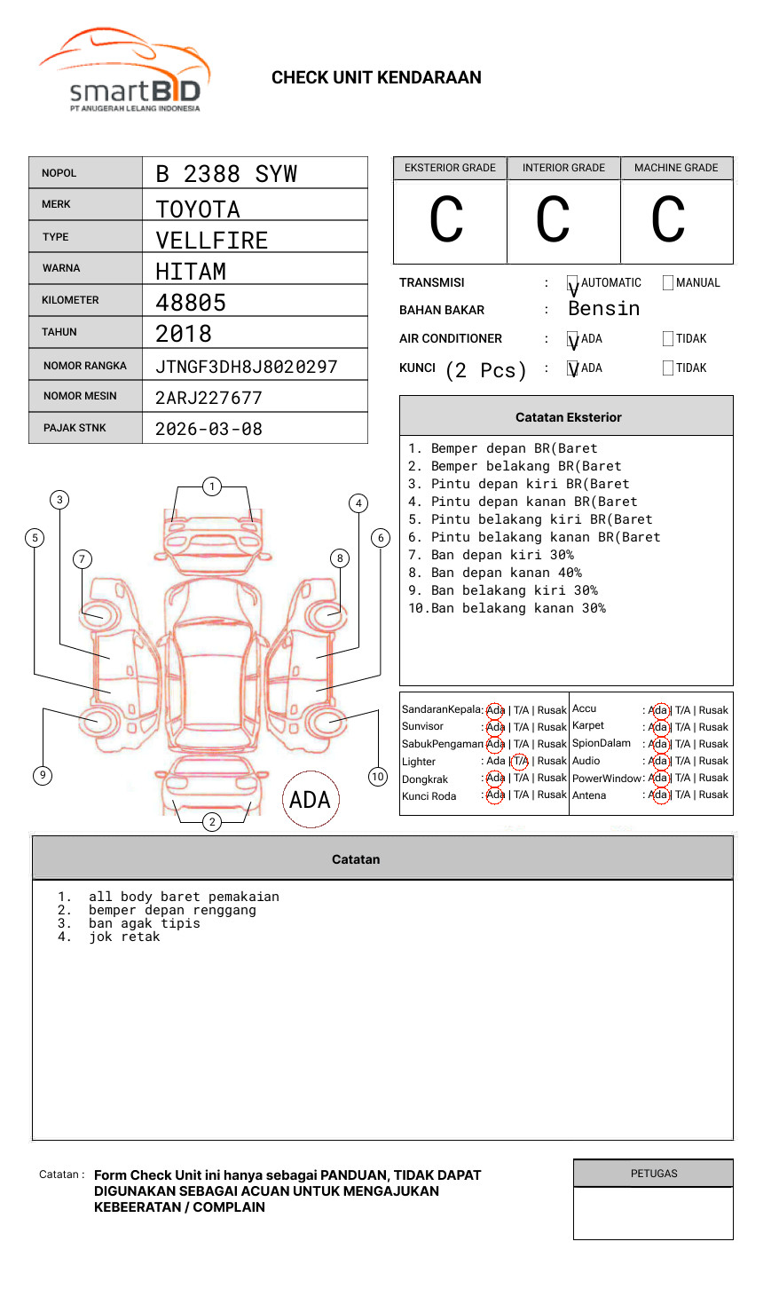 TOYOTA VELLFIRE 2.5G