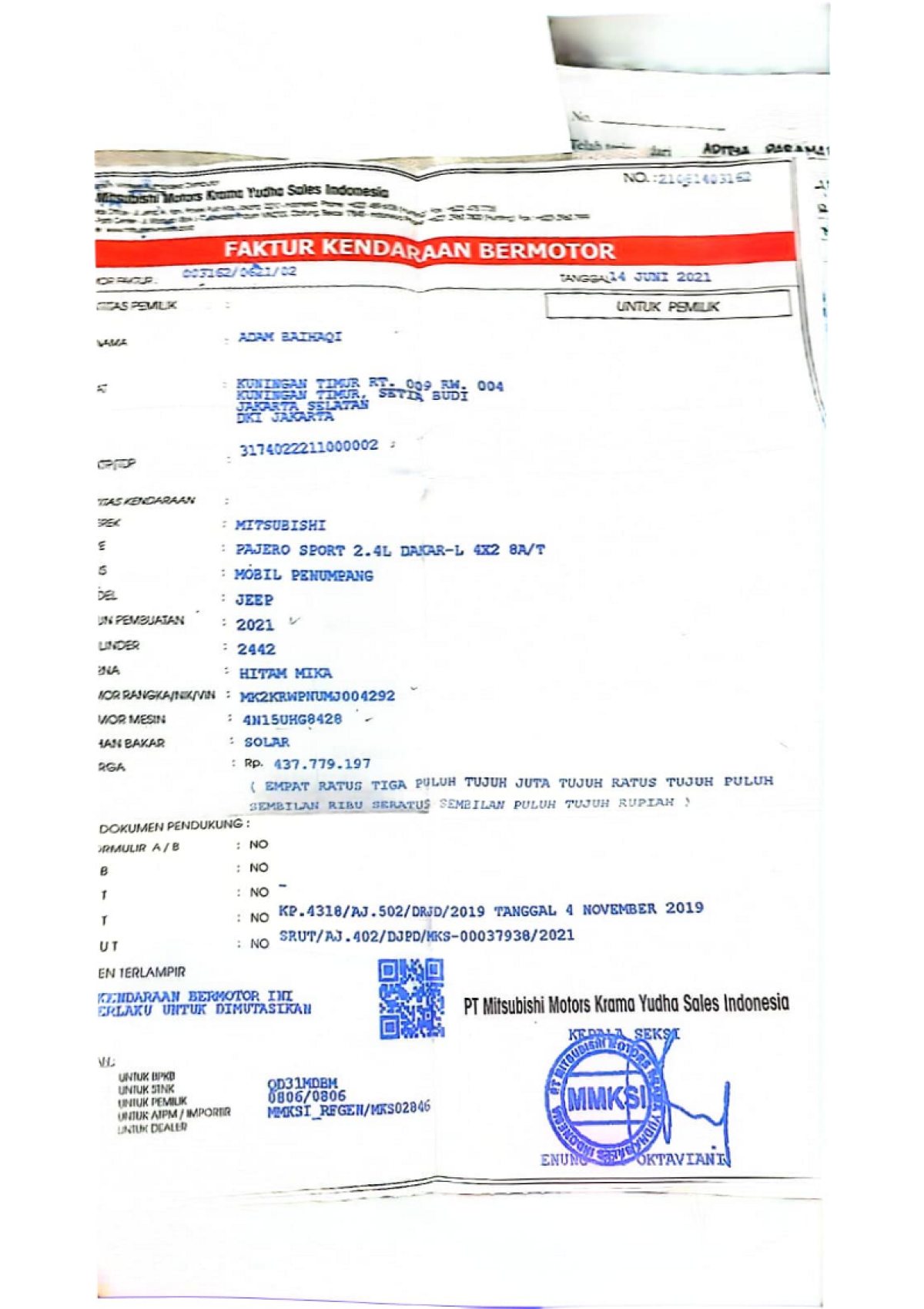 MITSUBISHI PAJERO SPORT 2.4L DAKAR-L (4X2)