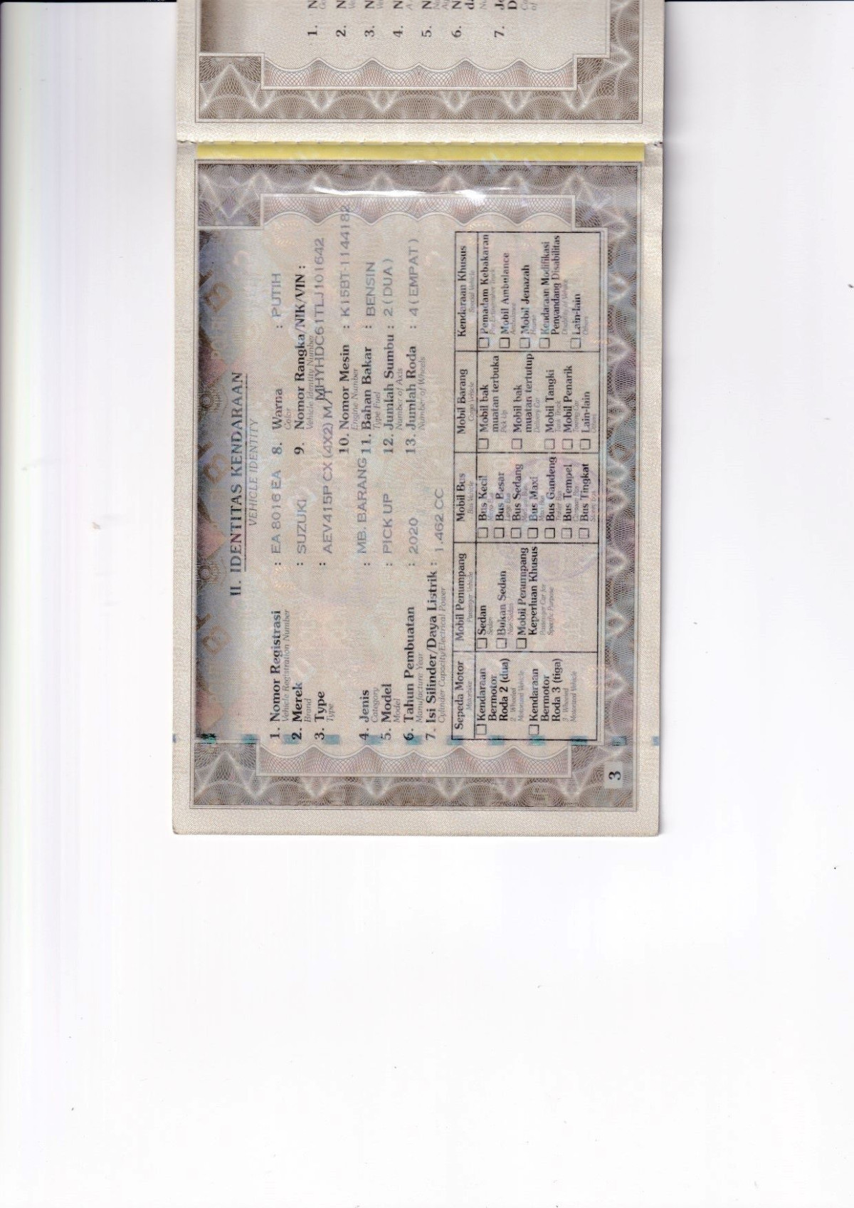 SUZUKI  CARRY  CX PICK UP