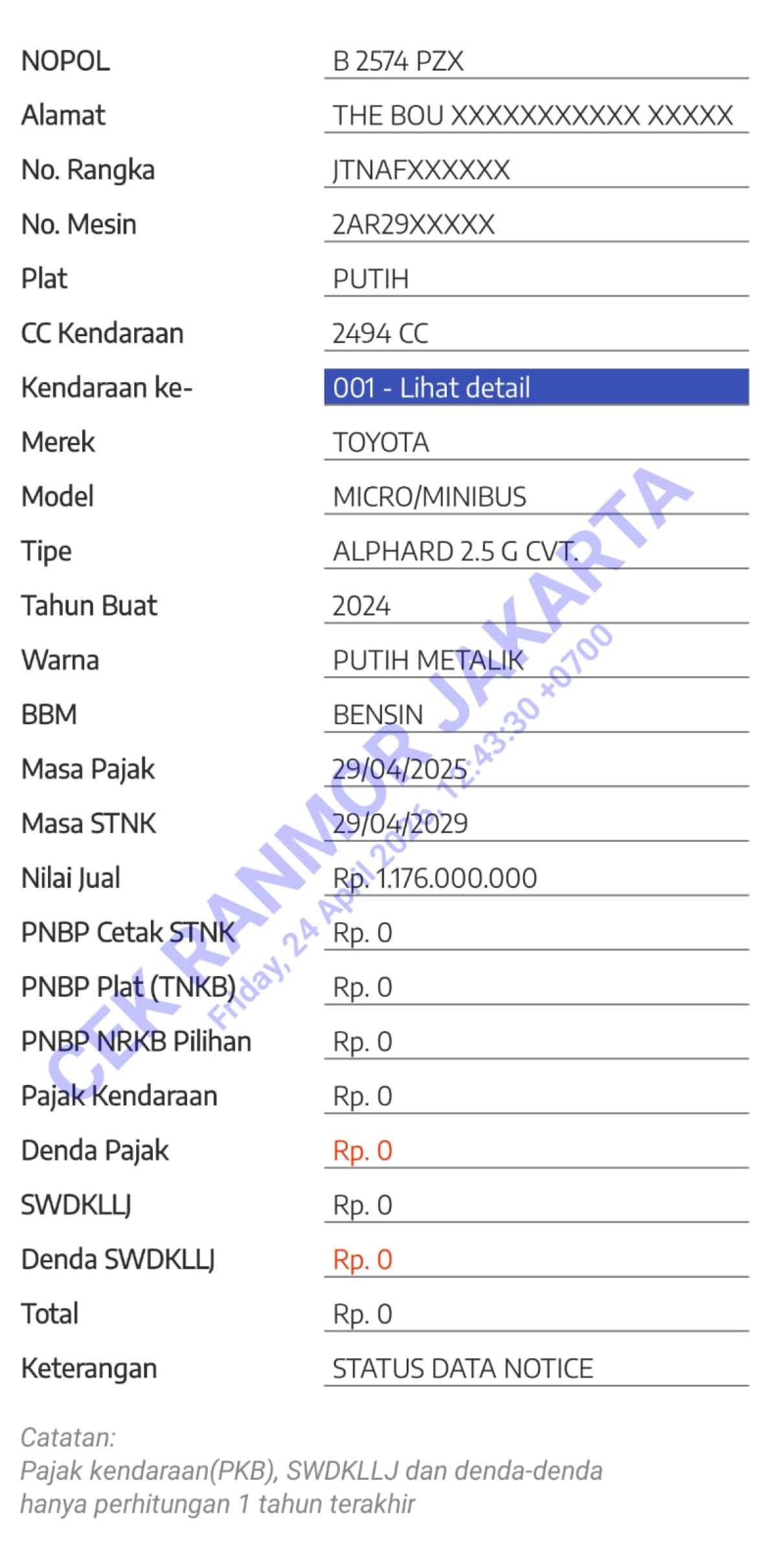 TOYOTA ALPHARD 2.5 G