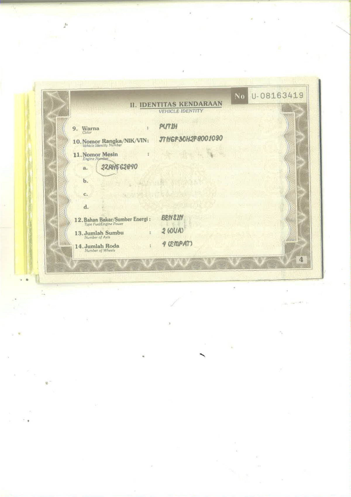 TOYOTA VELLFIRE 2.5G