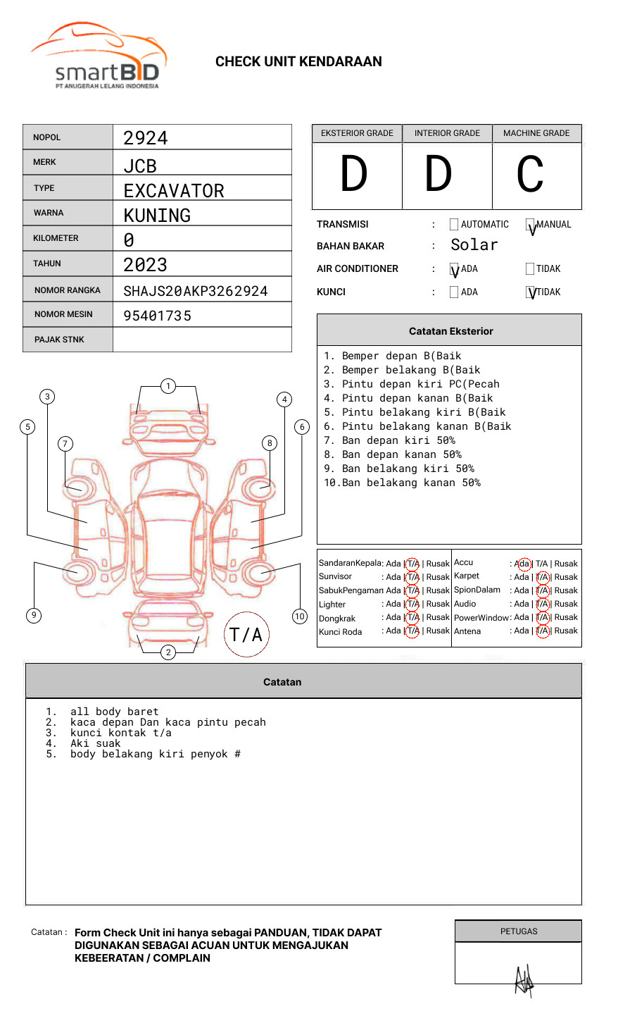 JCB EXCAVATOR TYPE 215 LC NXT
