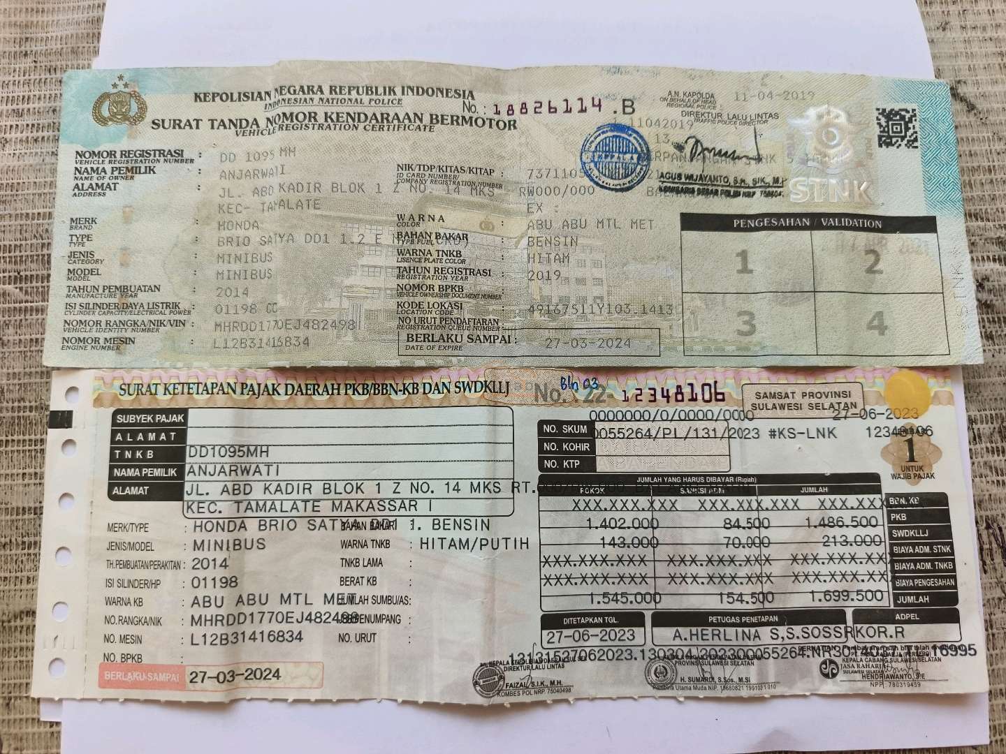 HONDA BRIO SATYA DD1 1.2 E