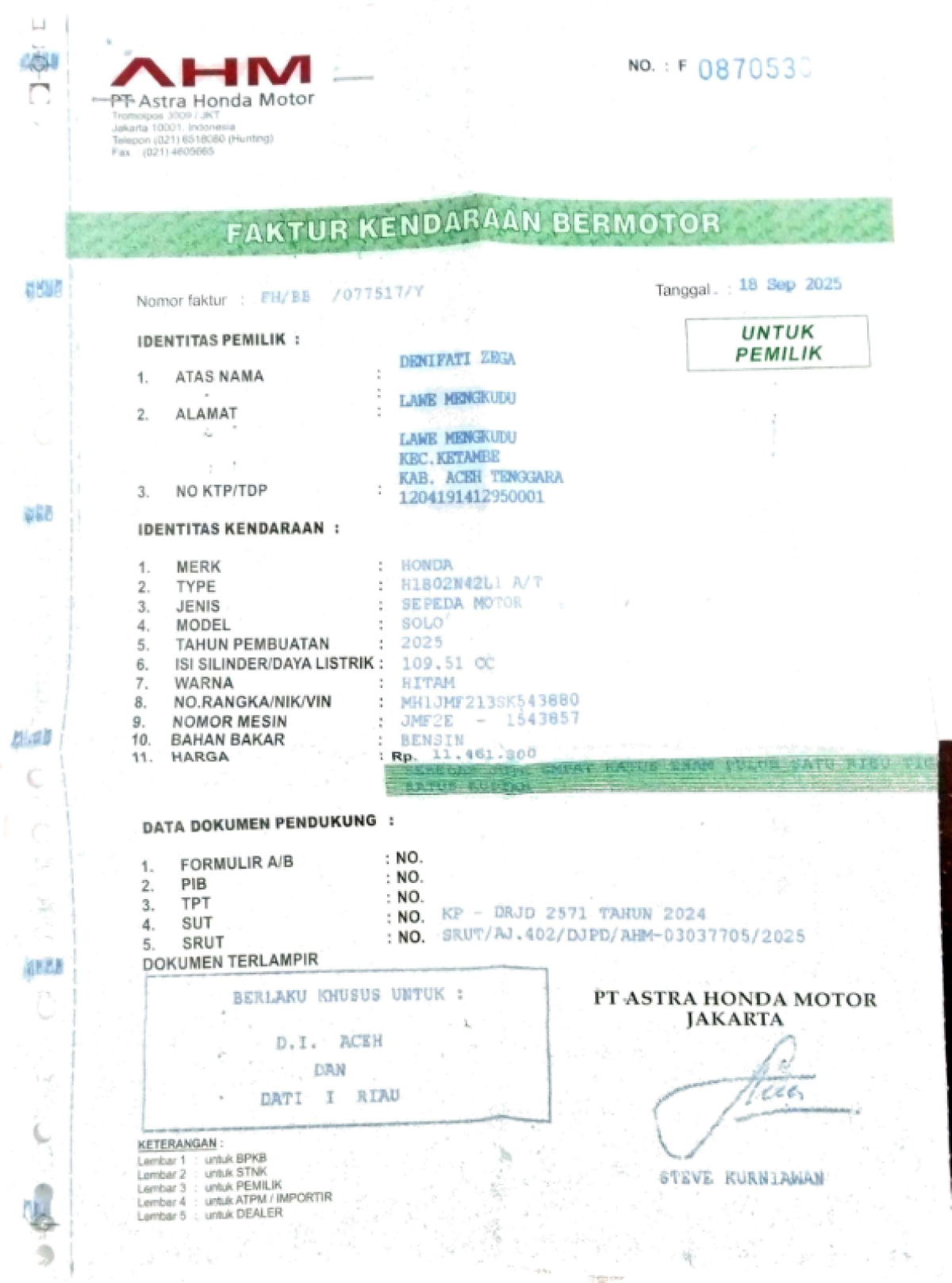 HONDA BEAT DLX SMART KEY