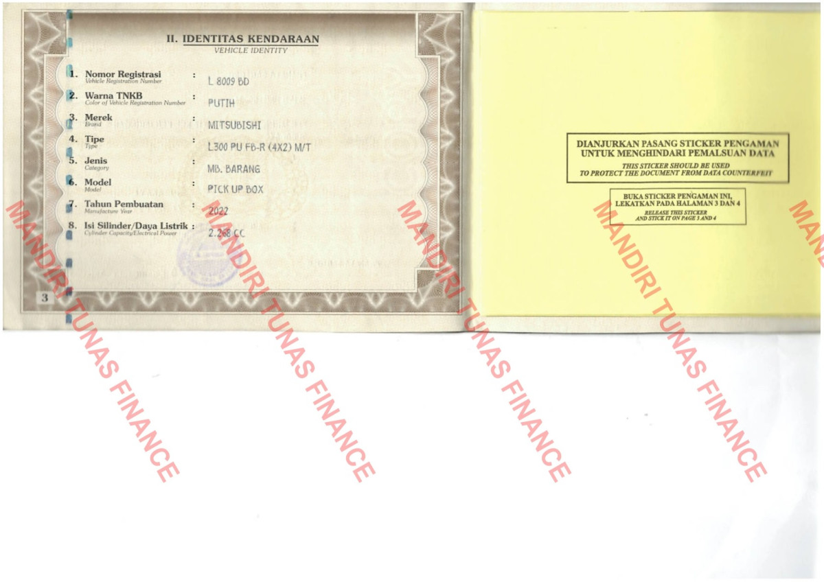 MITSUBISHI L300 PU FB-R (4X2)