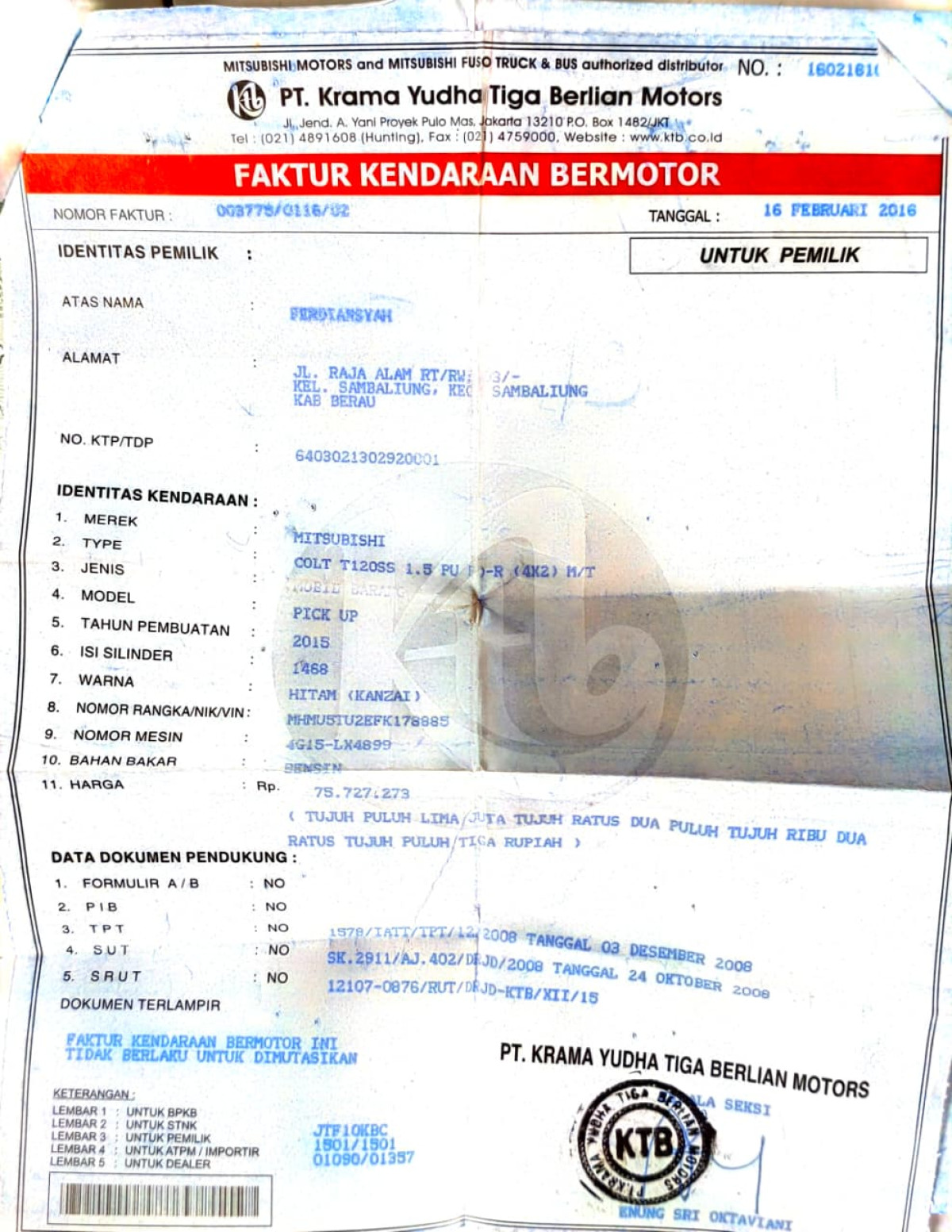 MITSUBISHI COLT T 120 SS 1.5 PU