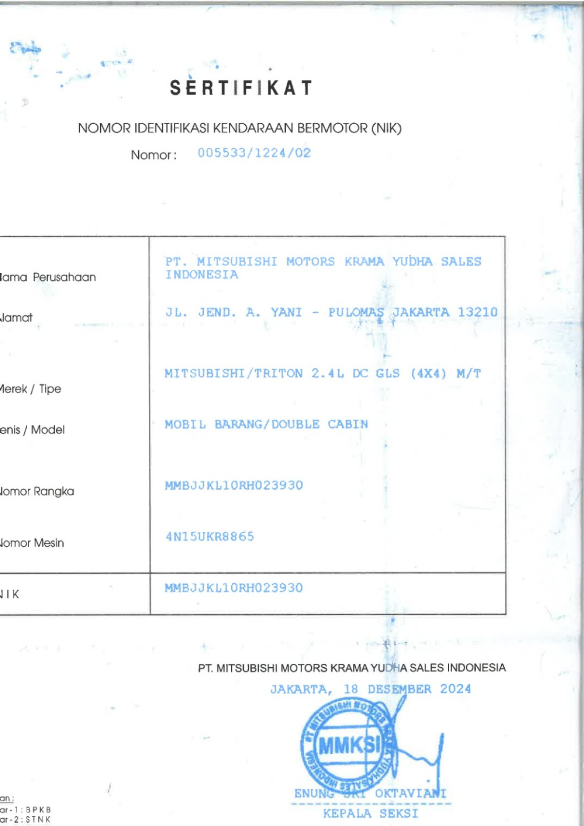 MITSUBISHI DC GLS 4X4