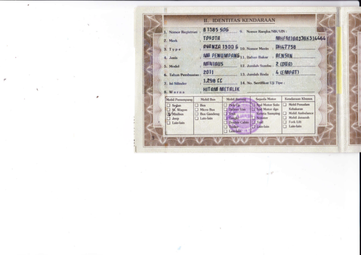 TOYOTA  AVANZA  1.3 G