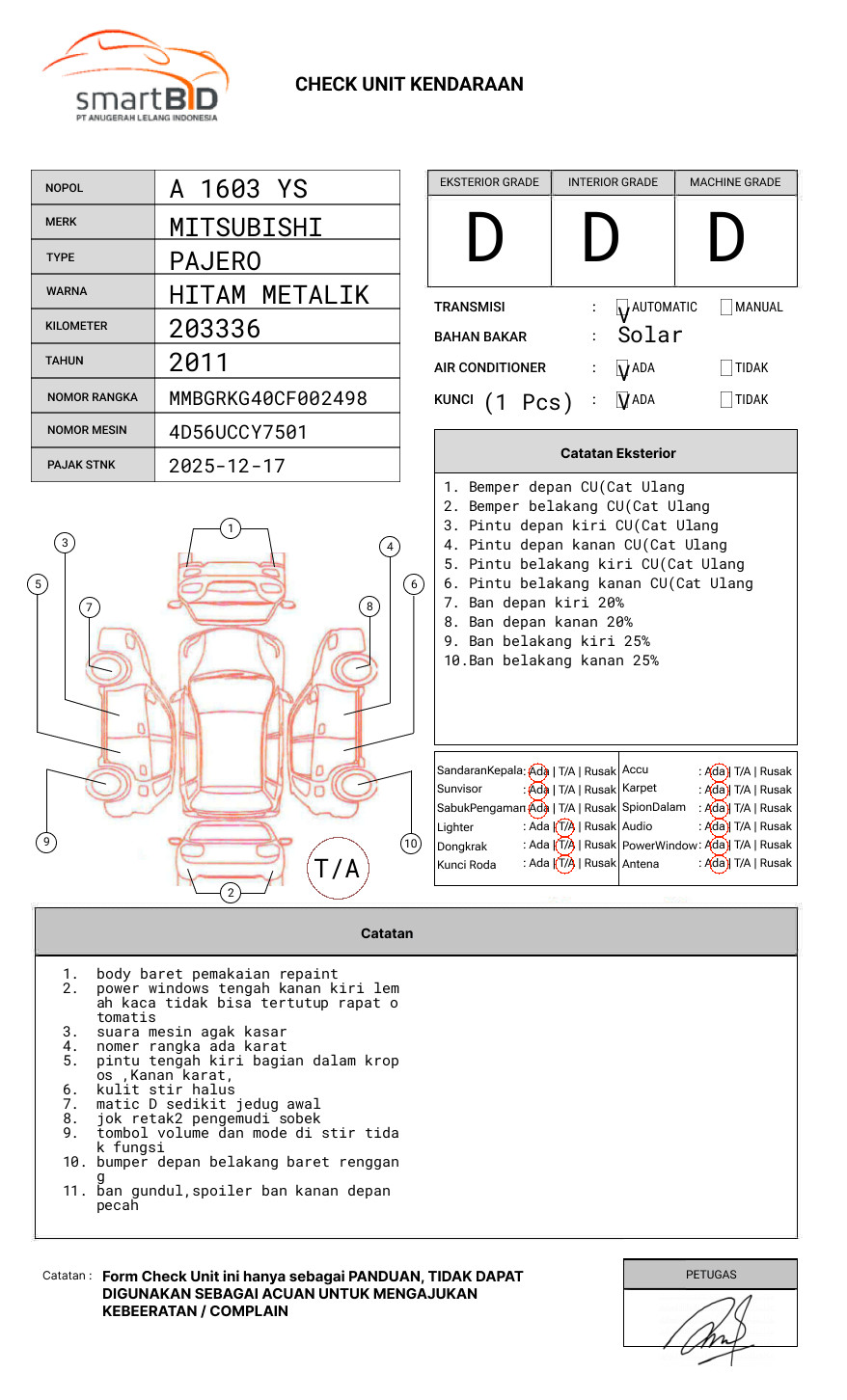 MITSUBISHI PAJERO SPORT 2.5 D EXCEED (4X2)