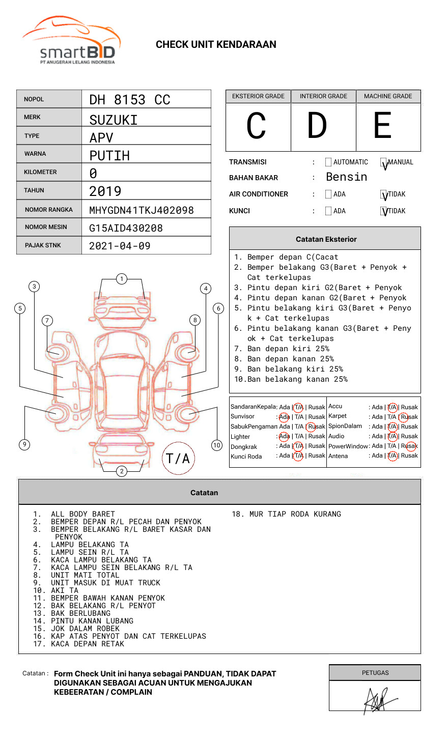 SUZUKI  APV  PICK UP