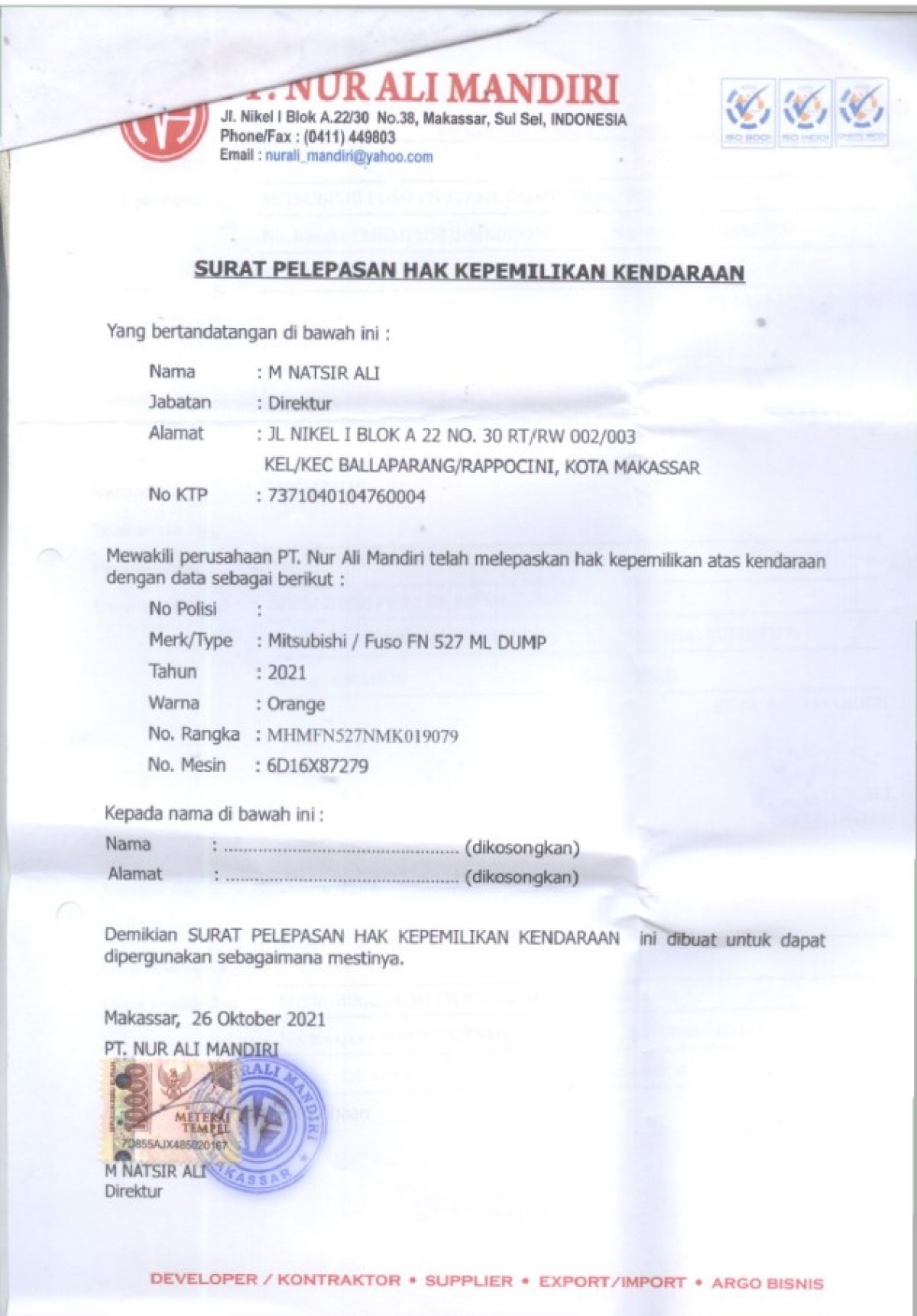 MITSUBISHI Fuso FN 527ML K (6×4)