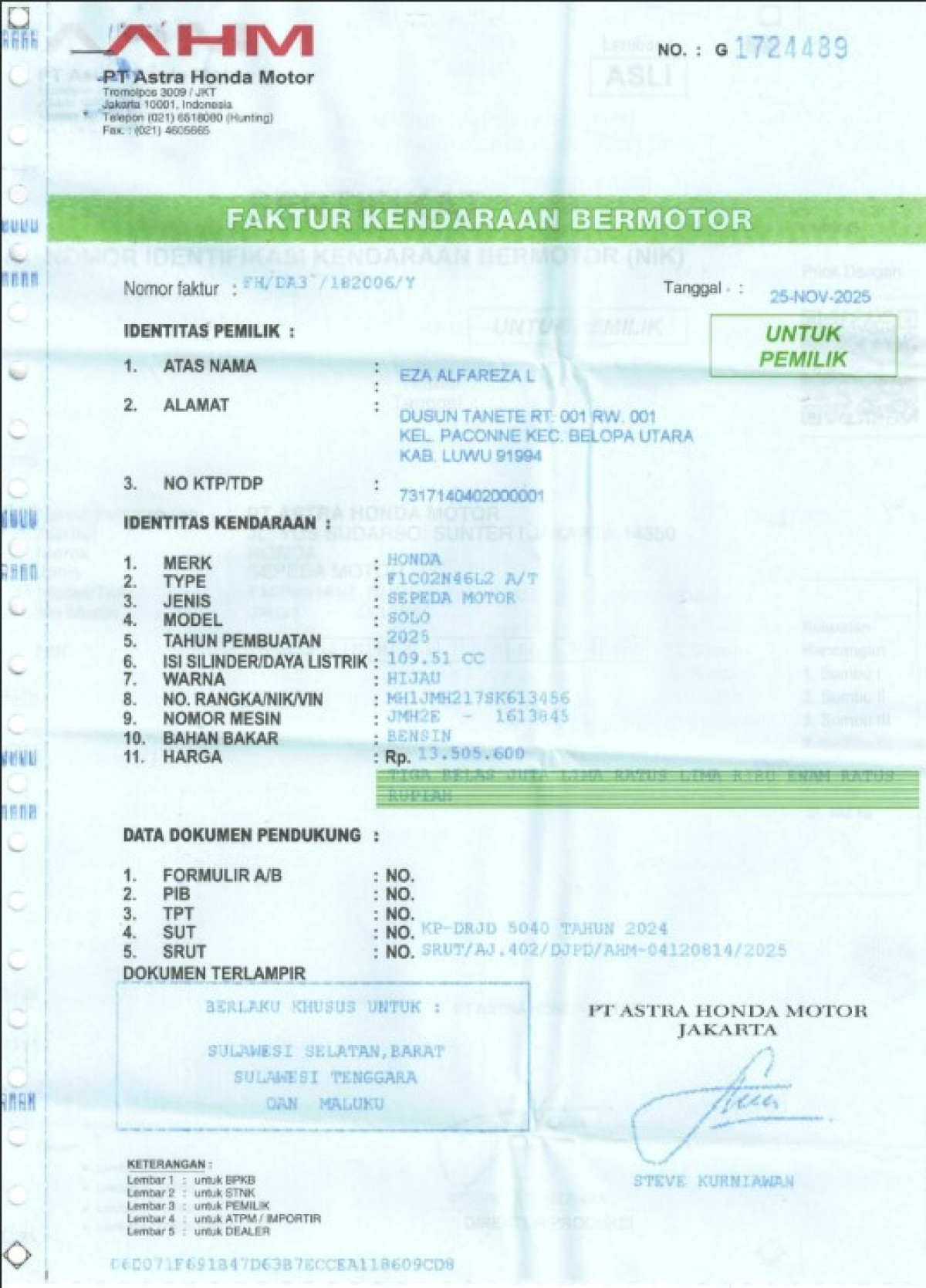 HONDA SCOOPY PRESTIGE