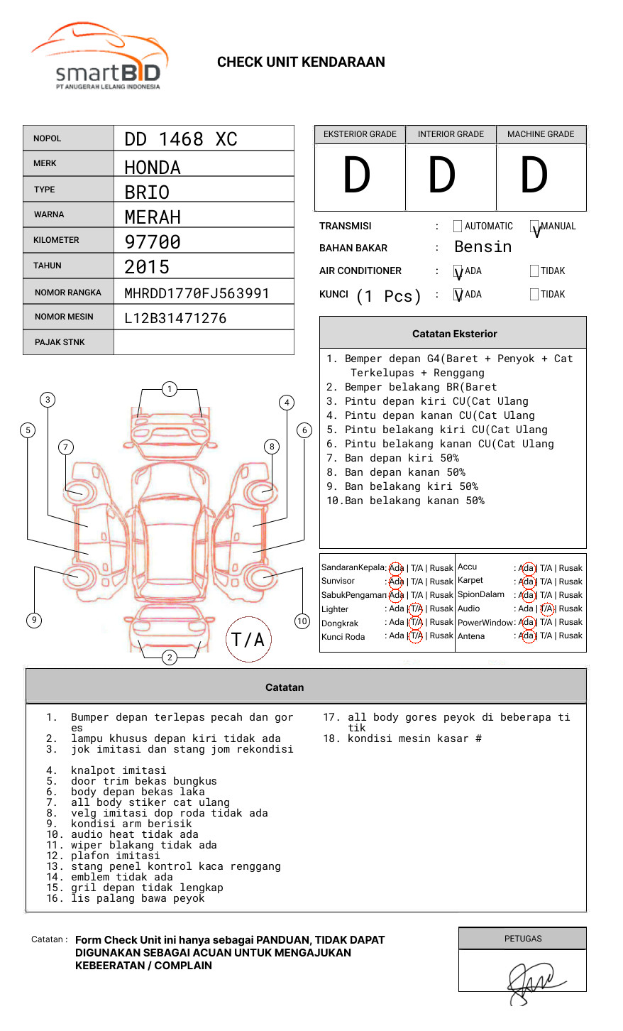 HONDA  BRIO  DD1 1.2 E