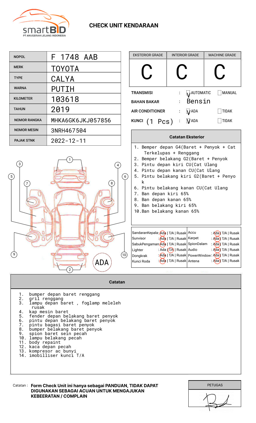 TOYOTA CALYA 1.2 G A/T