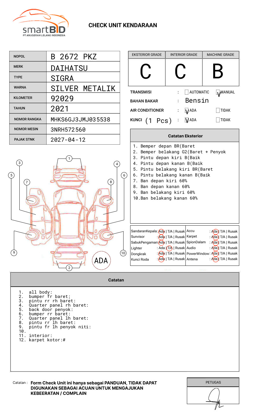 DAIHATSU  SIGRA  1.2 X