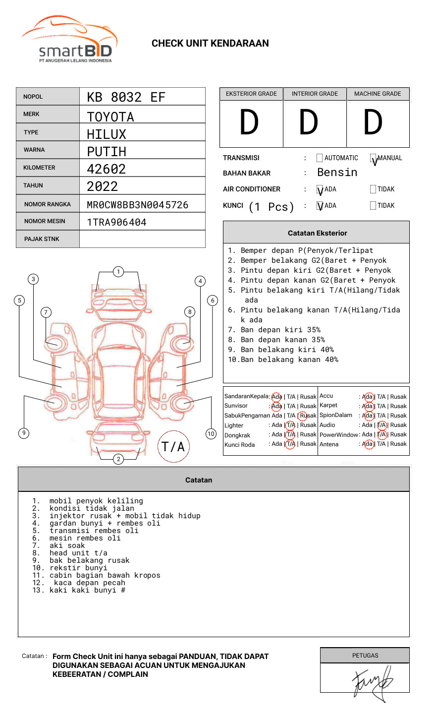 TOYOTA  HILUX  PICK UP