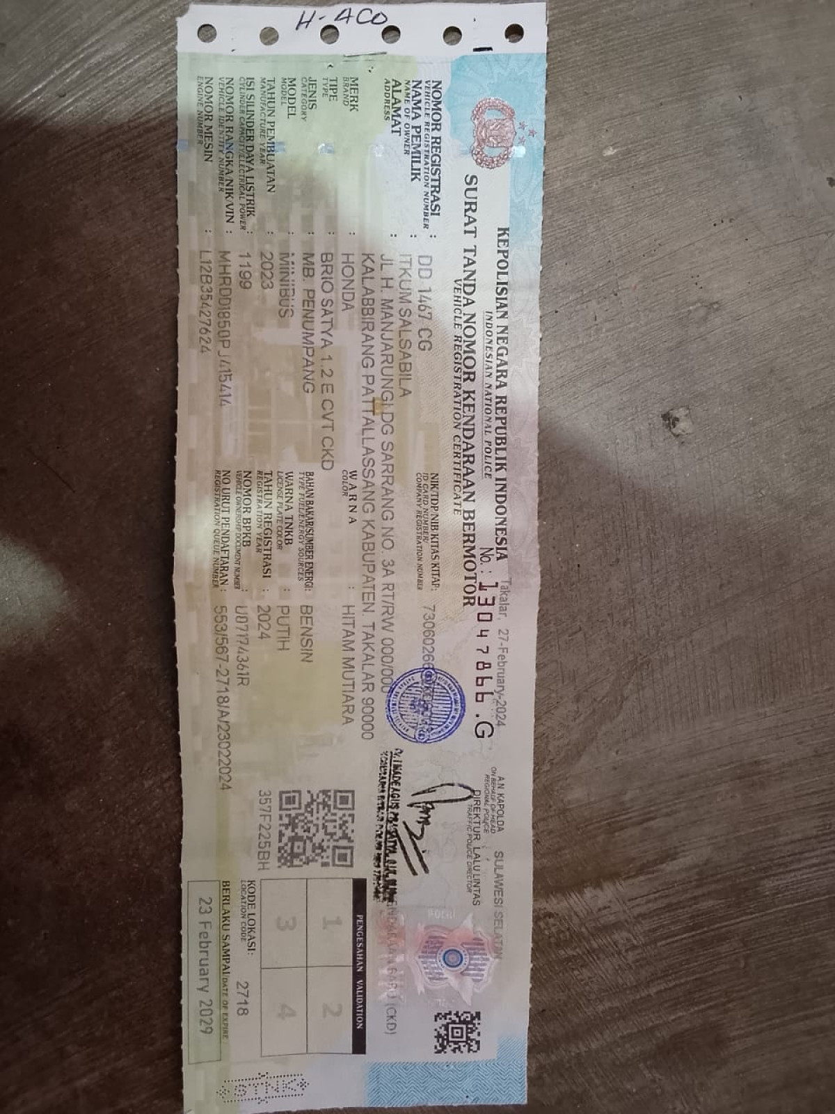 HONDA BRIO SATYA 1.2 E
