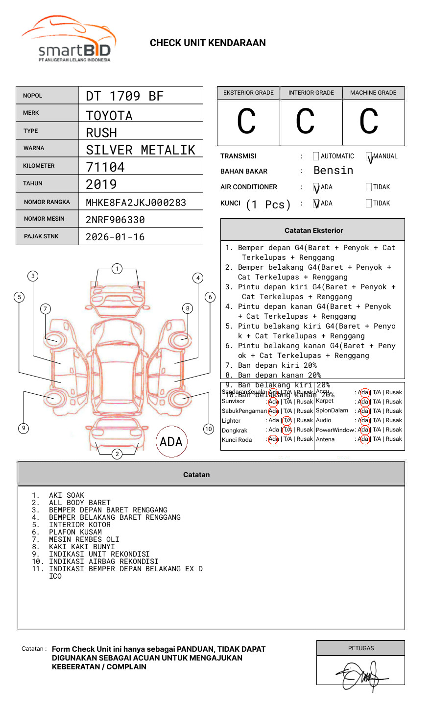 TOYOTA RUSH 1.5 G