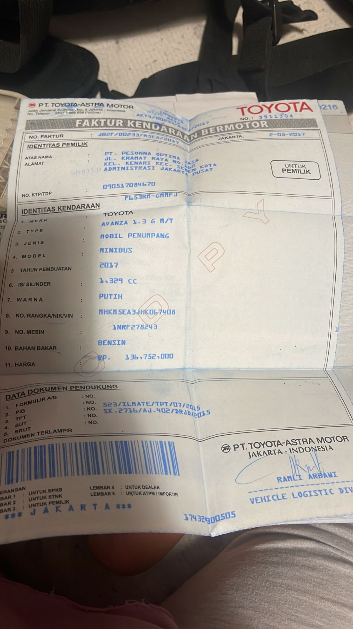 TOYOTA  AVANZA  1.3 G