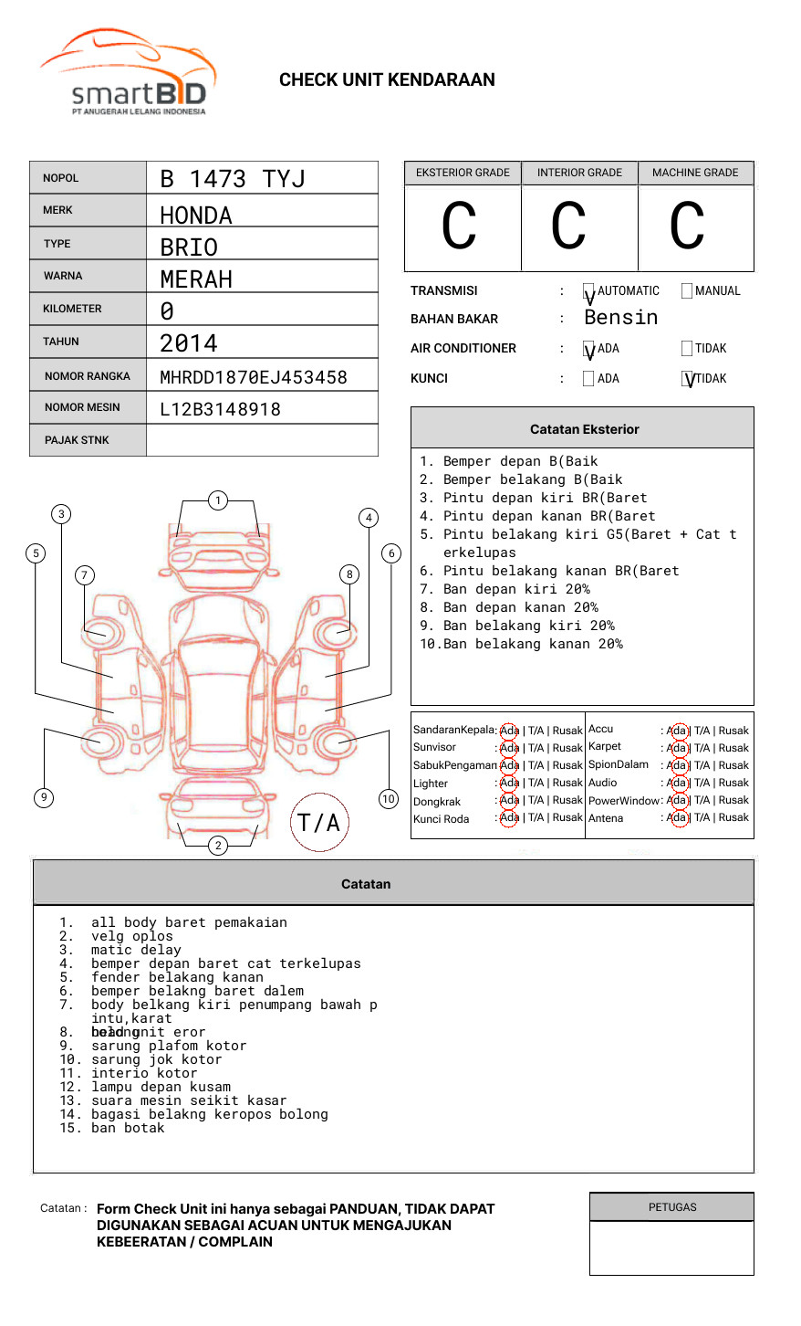 HONDA  BRIO  DD1 1.2 E