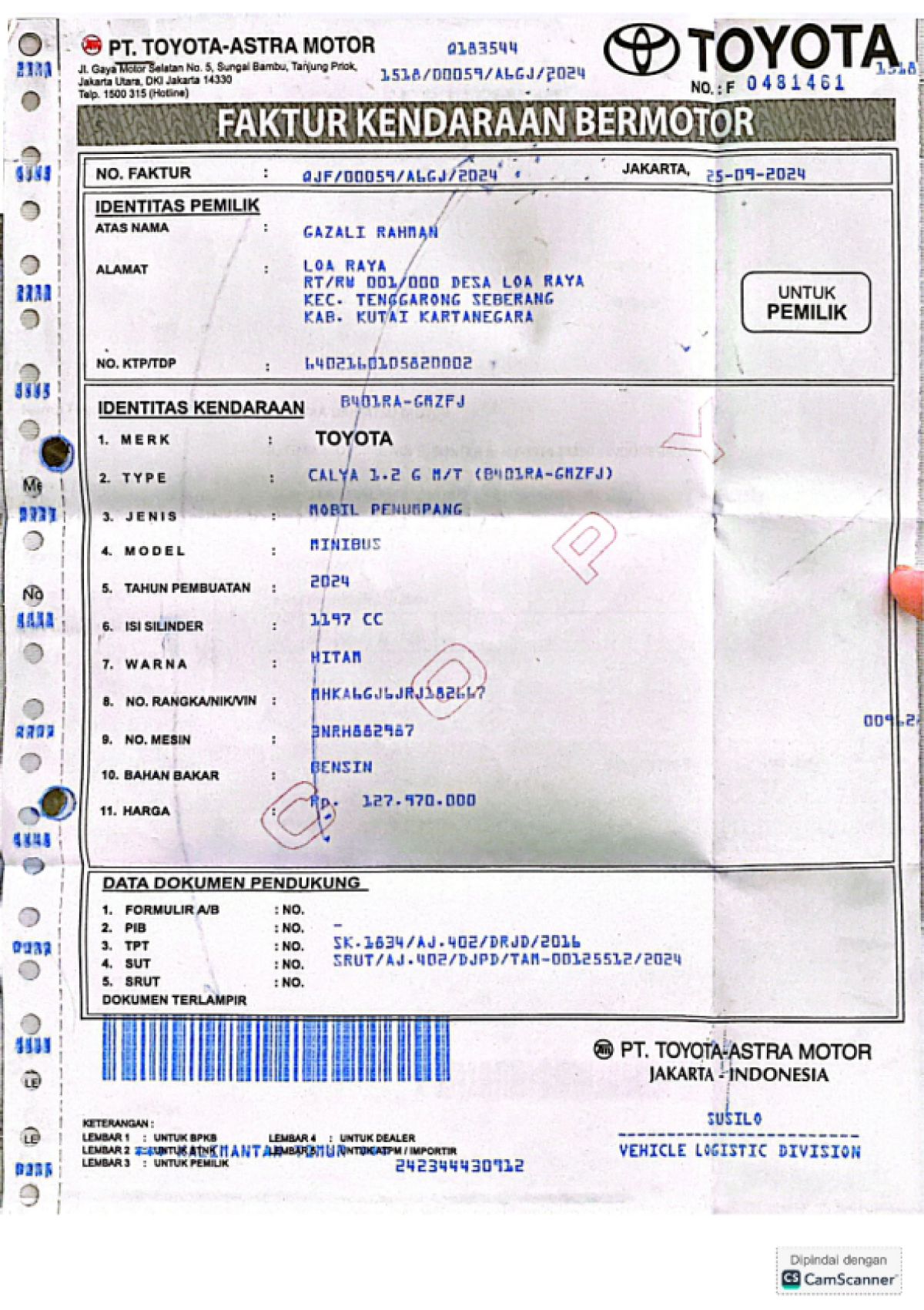 TOYOTA  CALYA  1.2 G M/T