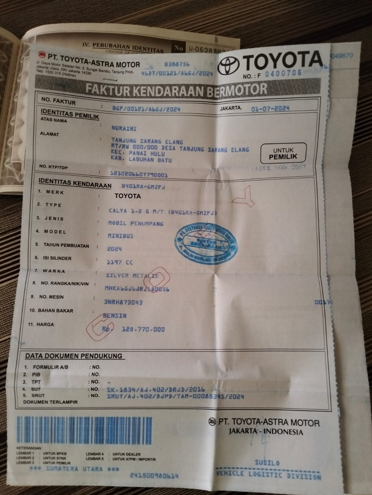 TOYOTA  CALYA  1.2 G M/T