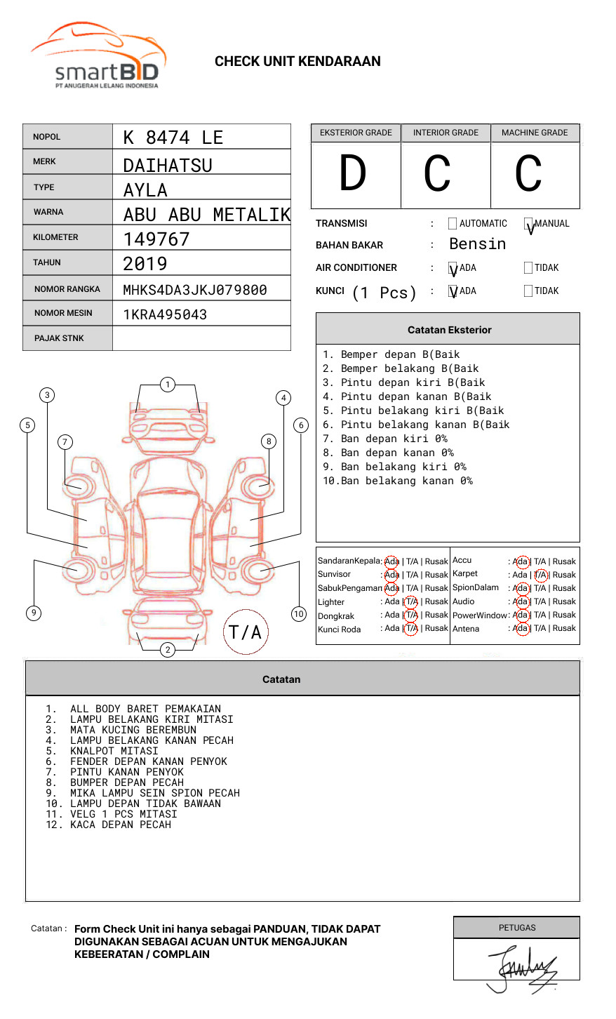 DAIHATSU  AYLA  1.0 X