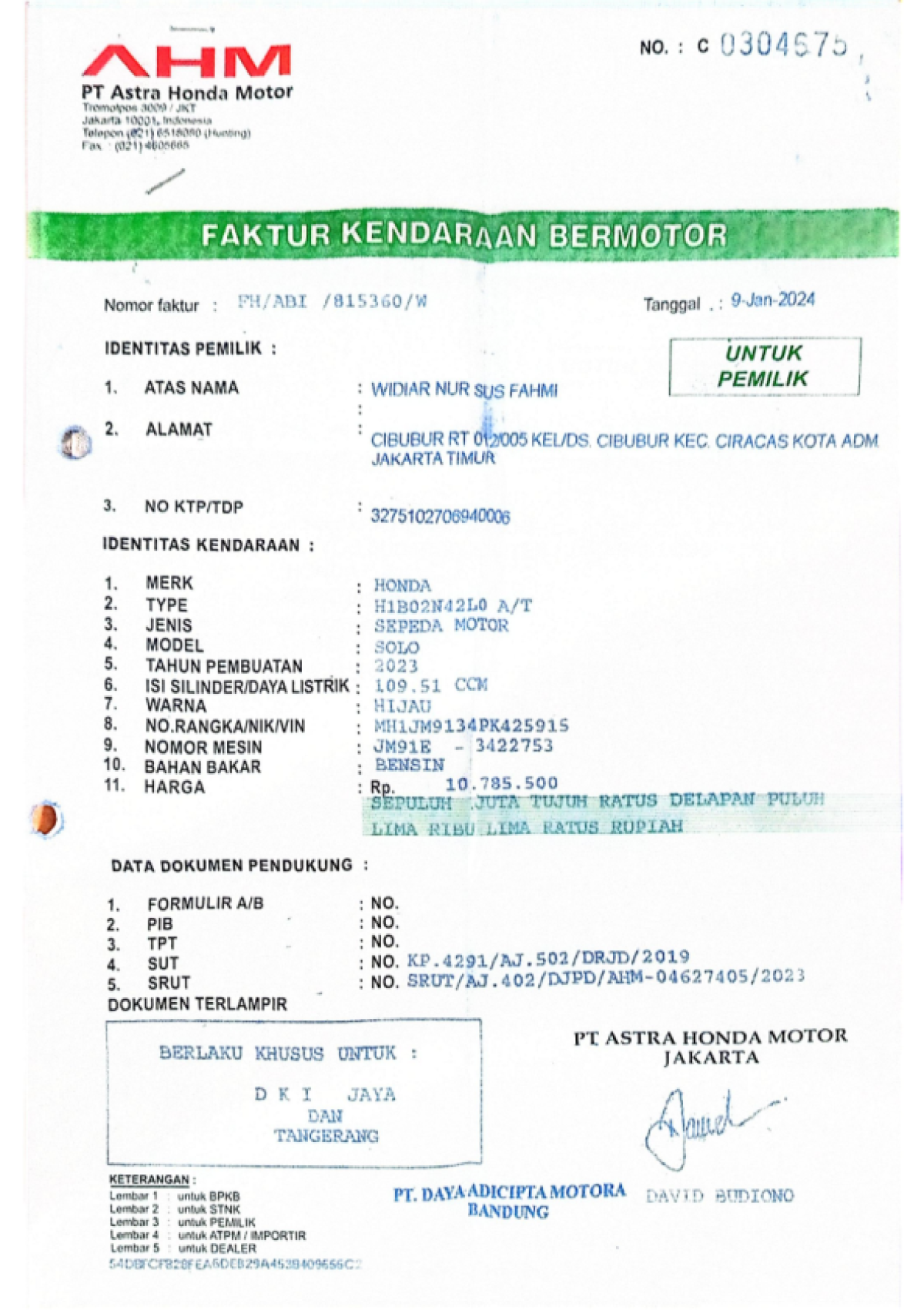 HONDA BEAT CBS FI CW