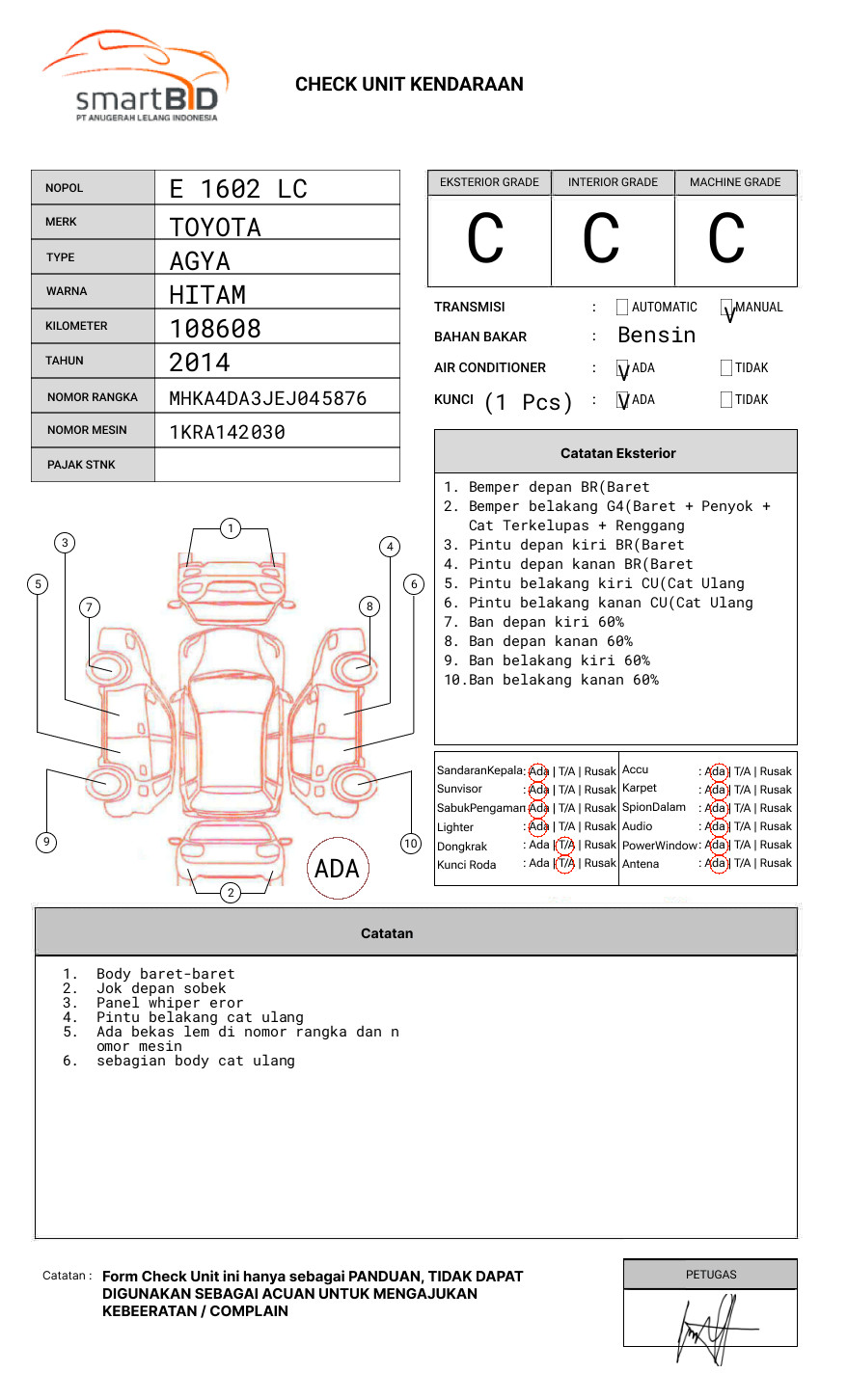 TOYOTA AGYA 1.0 G