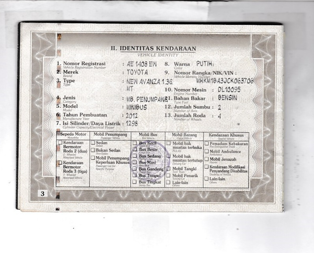 TOYOTA AVANZA 1.3 G