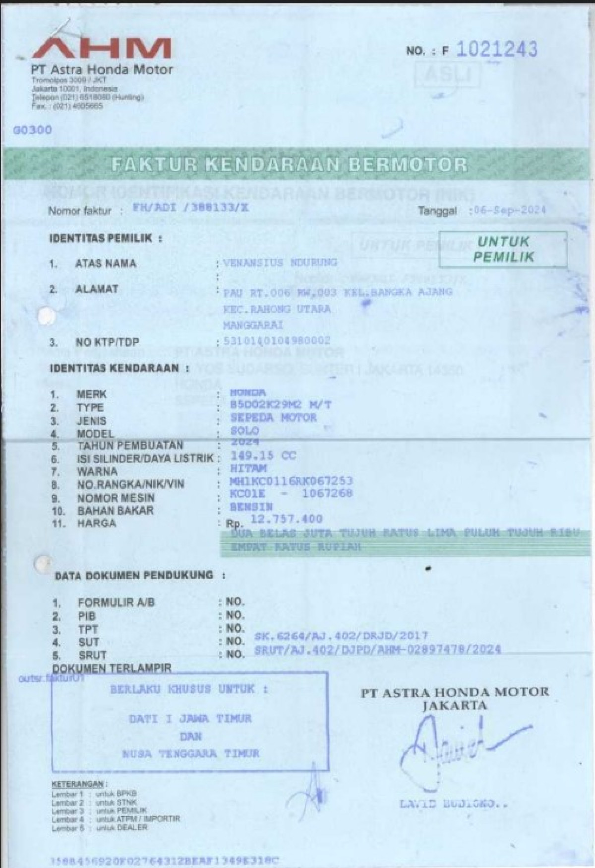 HONDA VERZA 150