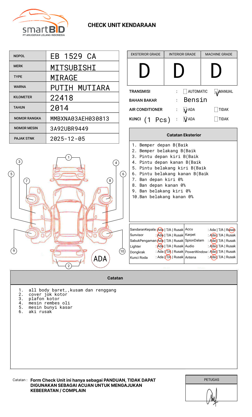 MITSUBISHI MIRAGE 1.2L GLX