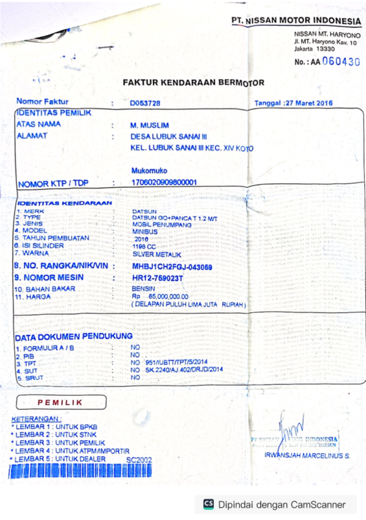 DATSUN  GO + PANCA GO+PANCA T
