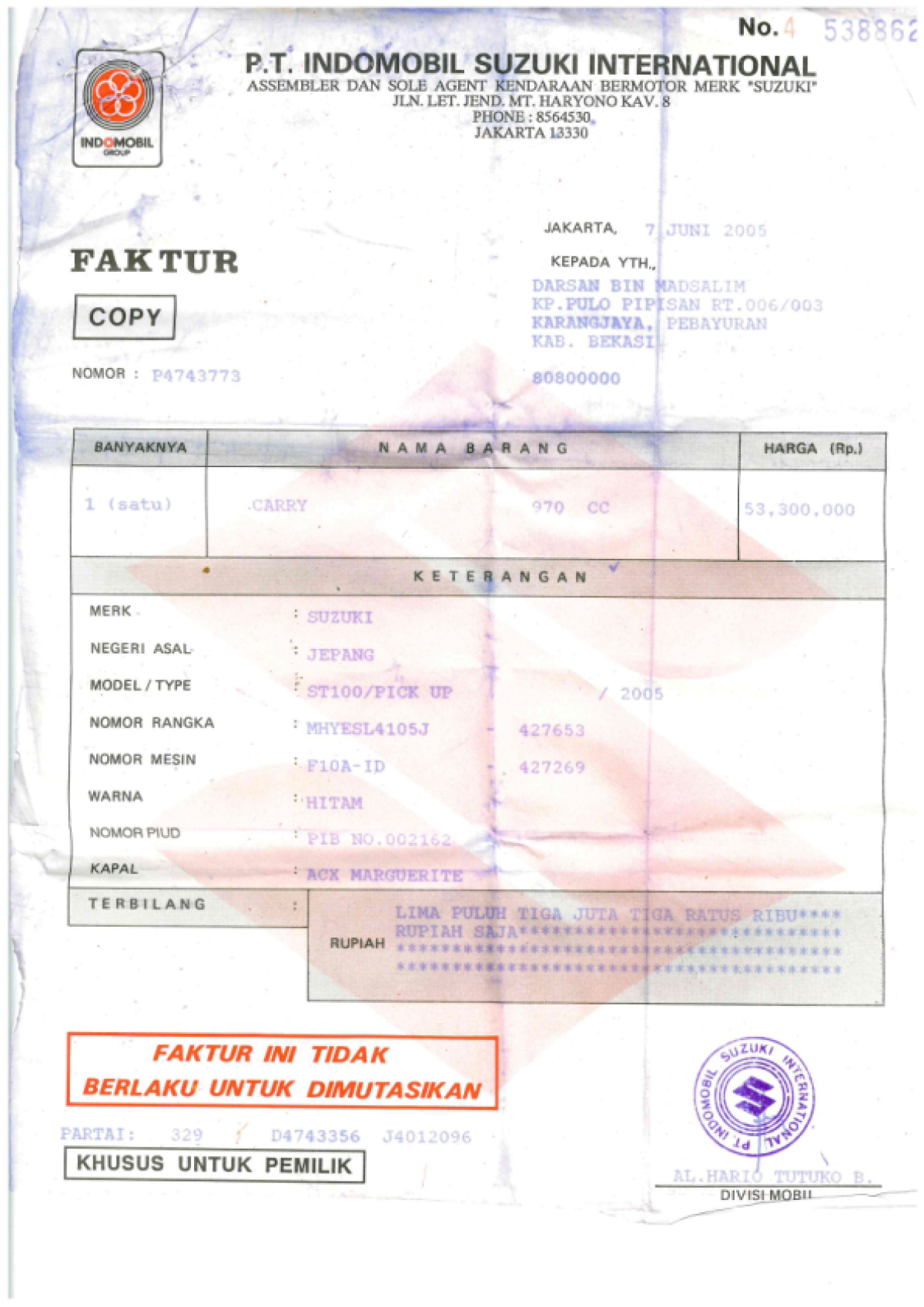 SUZUKI CARRY ST 100