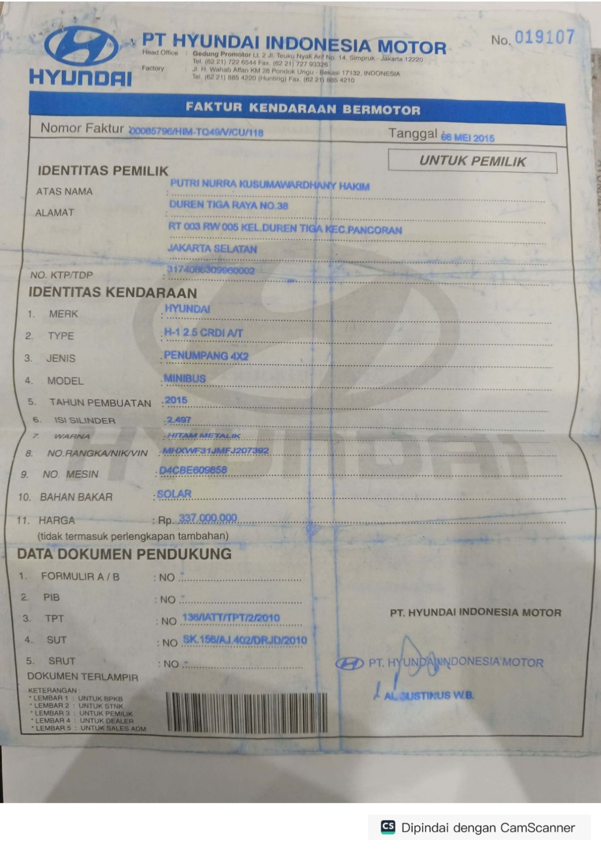 HYUNDAI H-1 2.5 AT