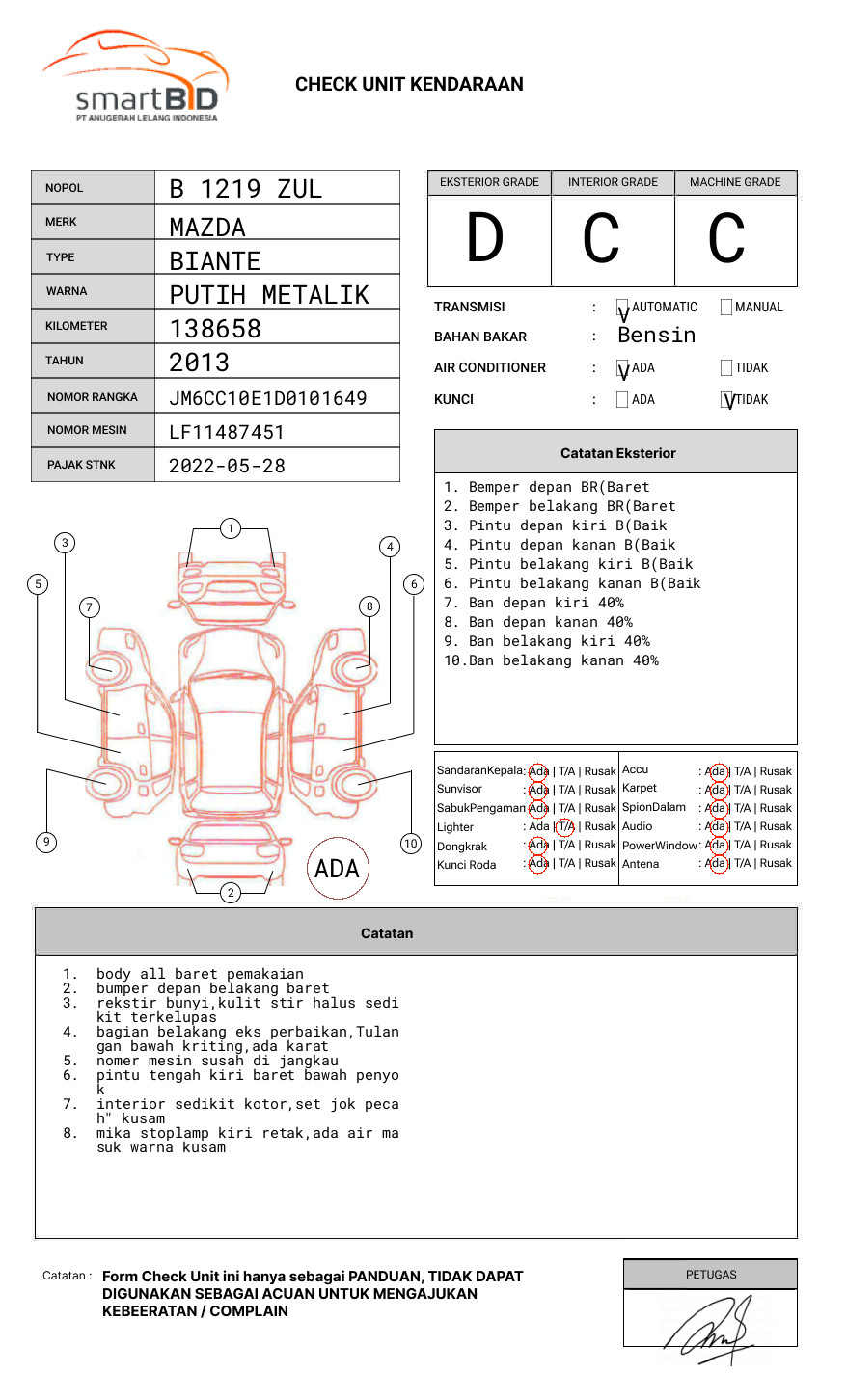 MAZDA  BIANTE  2.0L 5 A/T