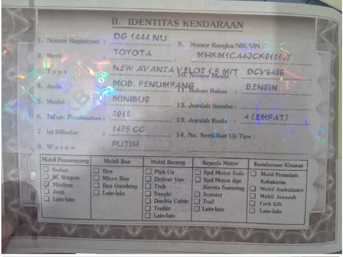 TOYOTA AVANZA VELOZ