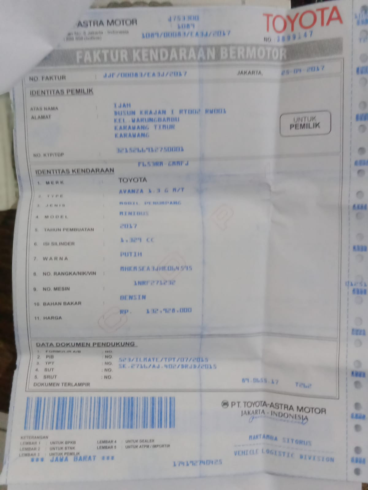 TOYOTA AVANZA