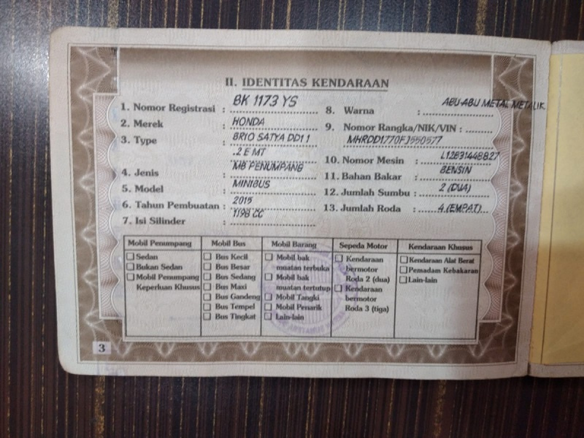 HONDA  BRIO  SATYA DD1 1.2 E