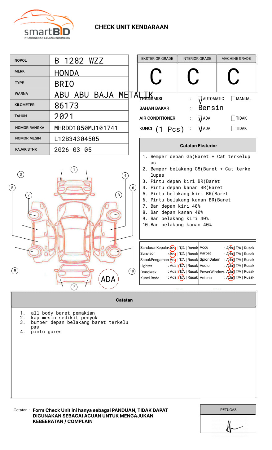 HONDA BRIO SATYA 1.2 E