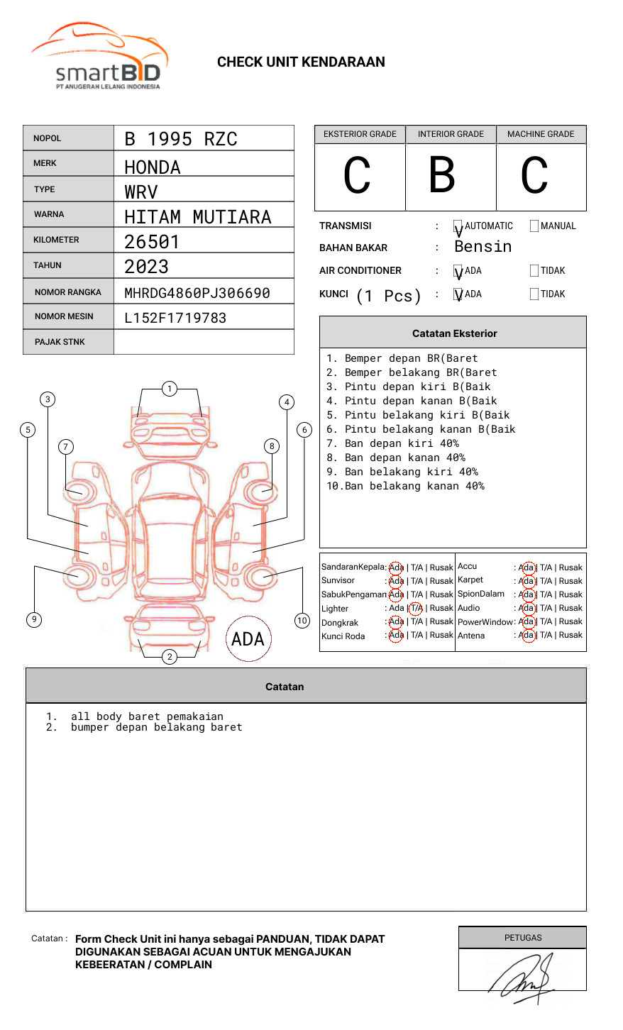 HONDA WRV E