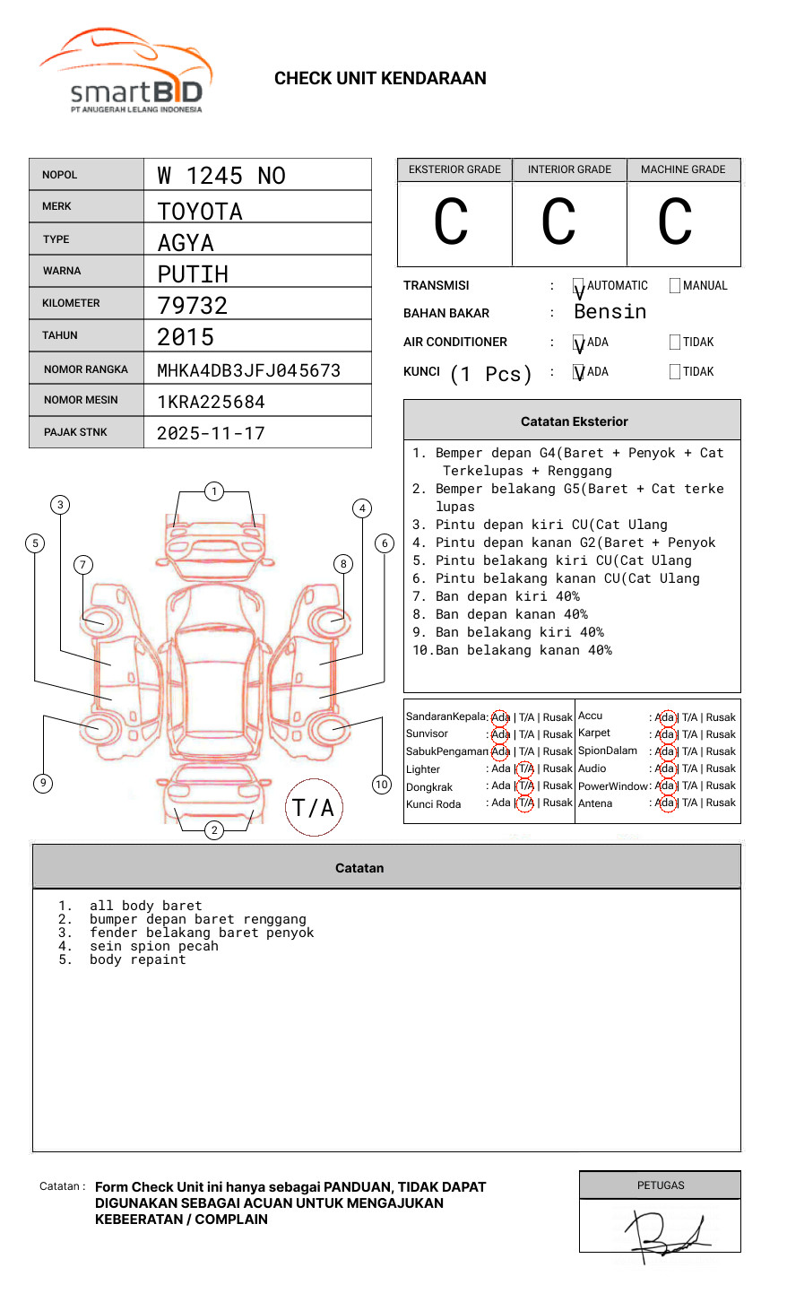 TOYOTA AGYA 1.0 G