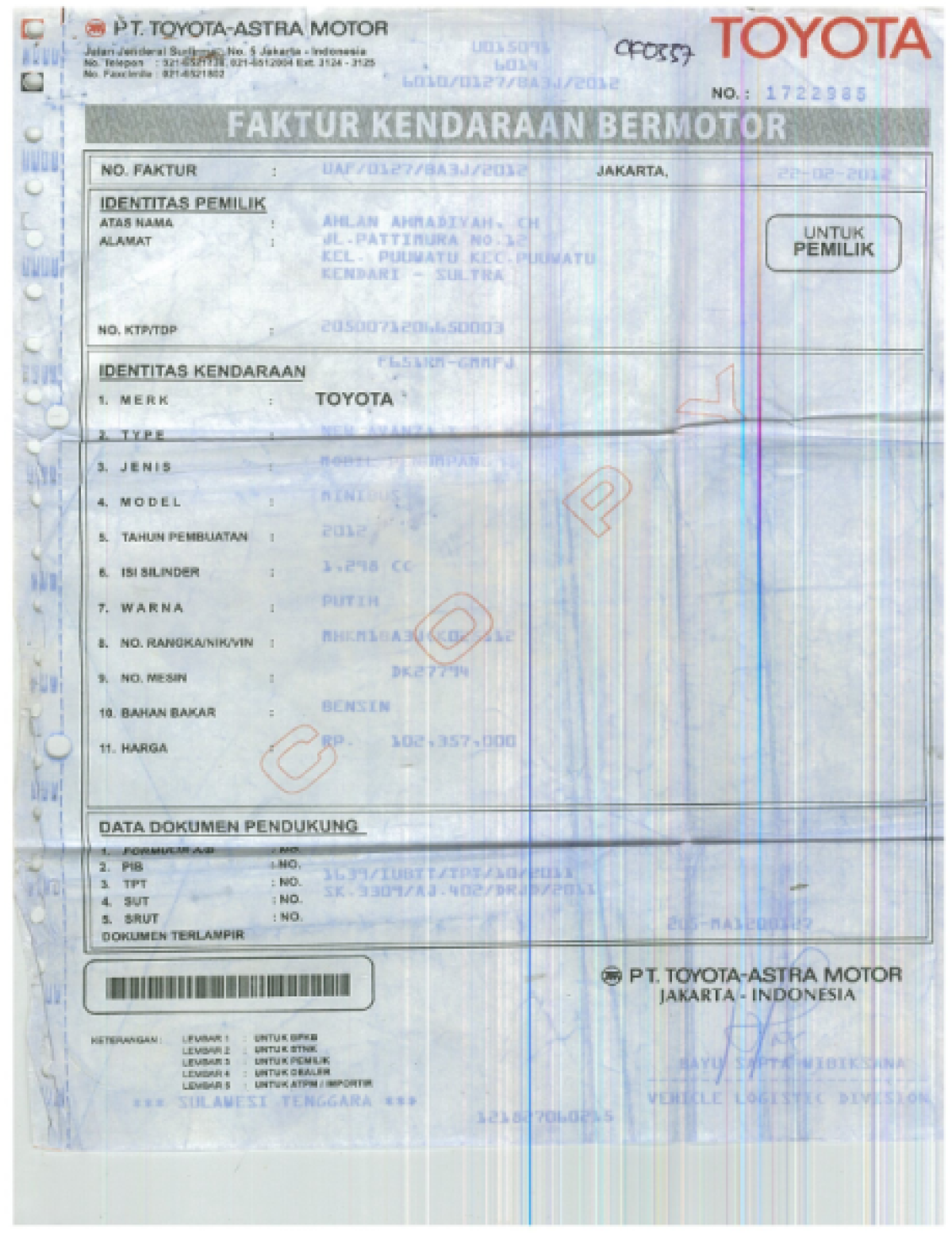 TOYOTA AVANZA 1.3 G